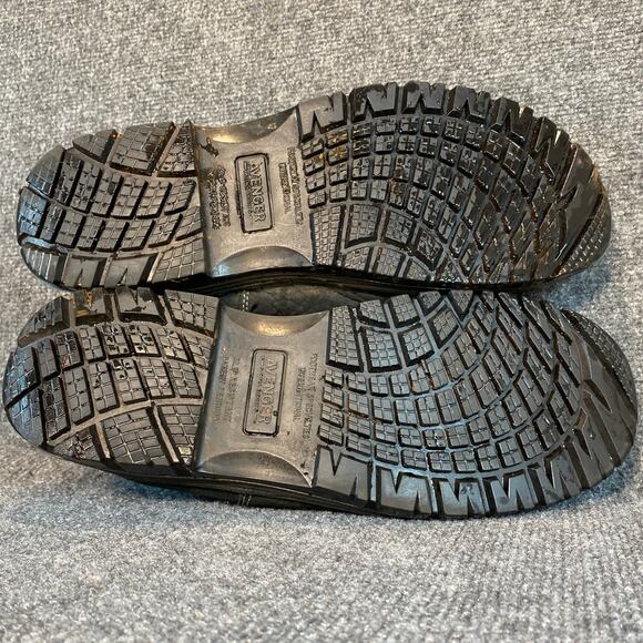 Avenger Mens 16 Foreman ROMEO Pull on Work Boots Black Leather A7111 - Picture 5 of 7